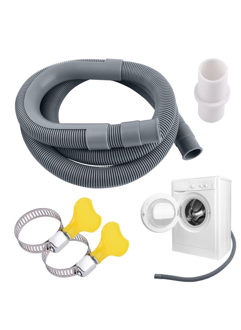 Peachjoy Universal Drain Hose Extension Pipe Kit, Washing Machine Hose Extension, Replacement Drain Hose Extension for Tumble Dryer Machine, Dishwasher & Other Applications (3m)  - Image 1