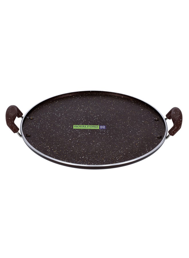 Royalford Aluminium Round Tawa Brown 33cm - Image 2