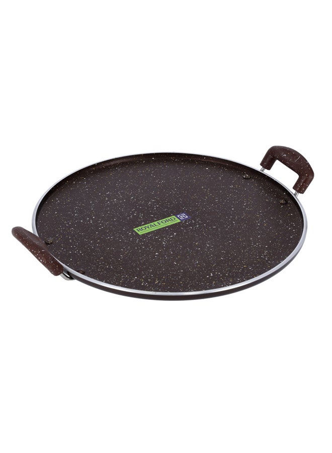Royalford Aluminium Round Tawa Brown 33cm - Image 1