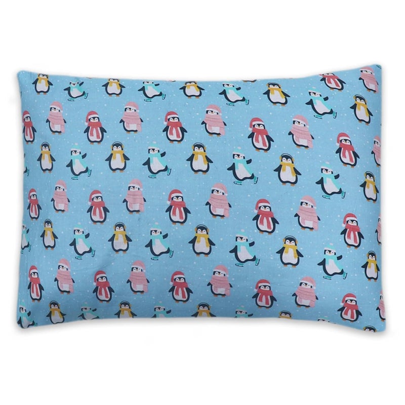 KRADYL KROFT Toddler Pillow with 100 Cotton Removable Cover 20 X 15 Inches Children Pillows Baby Pillows Dancing Penguins - Image 1
