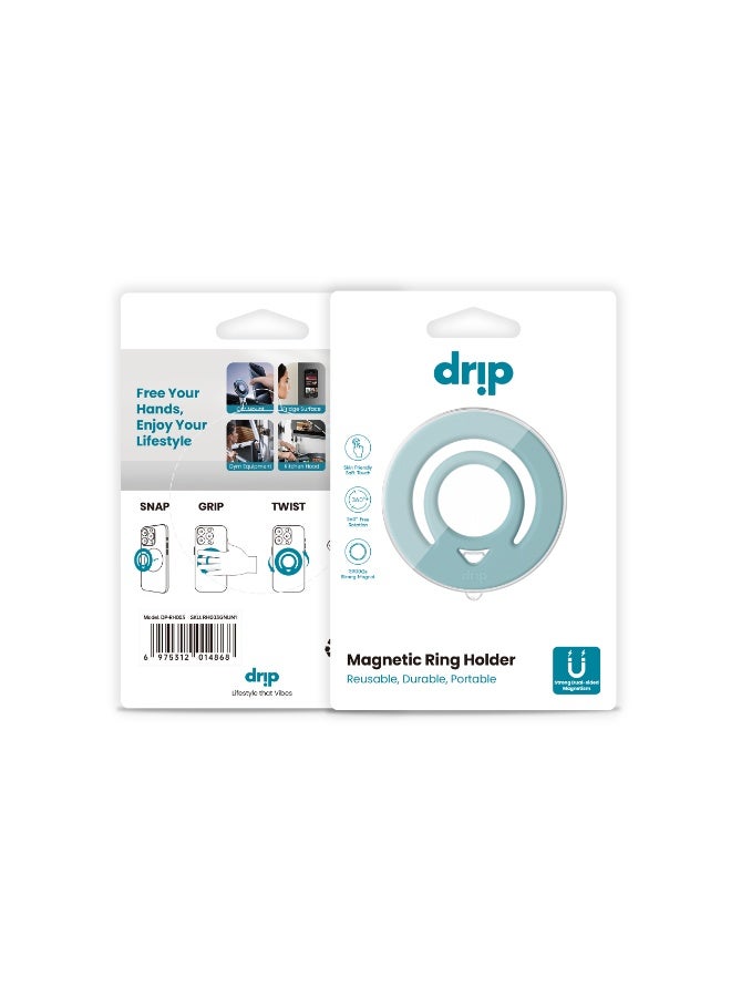 DRIP Double Side Magnetic Silicone Ring Holder – Green | MagSafe Compatible Phone Grip & Stand - Image 4