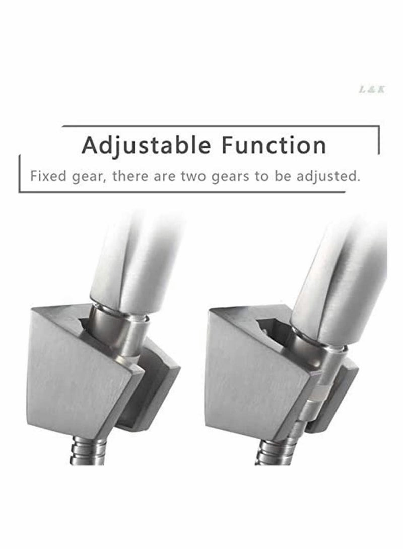 SYOSI Shower Bracket, Stainless Steel Seat Nozzle Bracket, Bathroom Adjustable Holder, Shower Head Adjustable Base Accessories, Color (Silver), Dimension app.4.3 x 3.1cm - Image 5