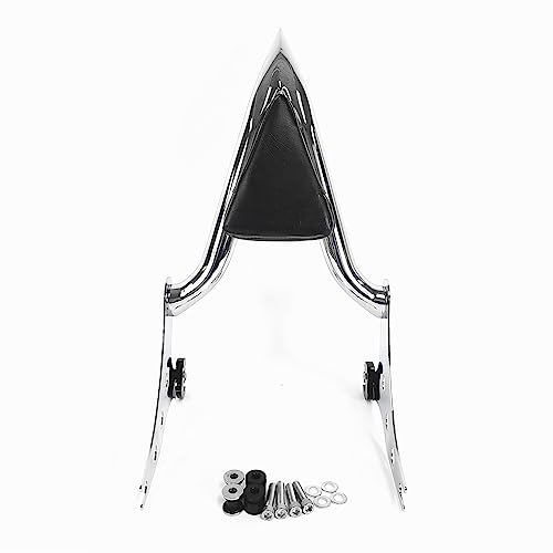 Fjpacemt Chrome Sissy Bar Passenger Backrest Pad for Harley Fat Boy Lo FLSTF 20072017 Softail FXST FLST CVO 20062012 Night Train 20062009 Cross Bones 20082011 Softail Custom Softail Standard Springer - Image 3