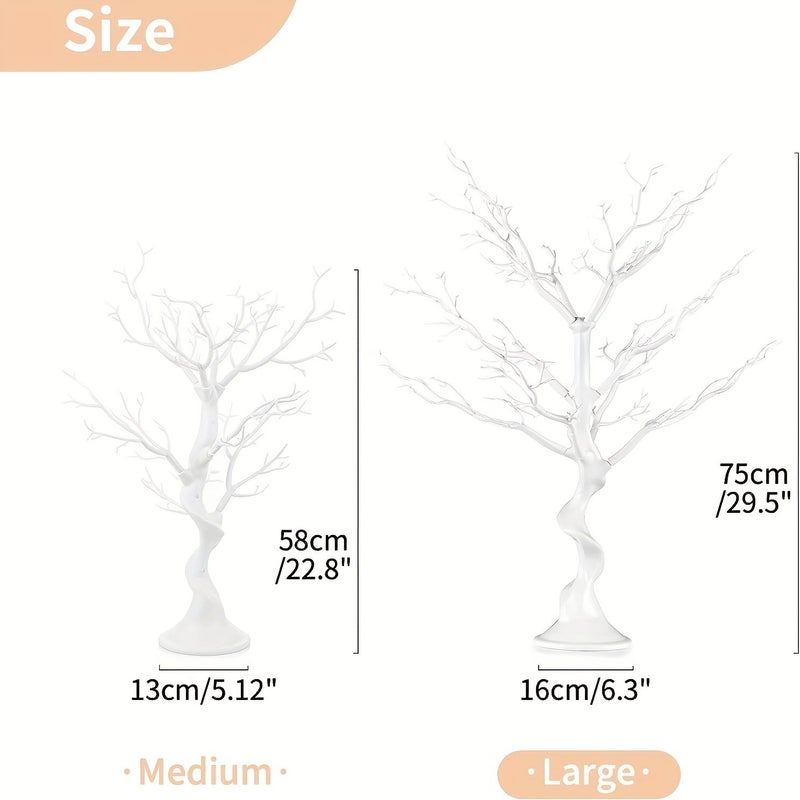 Artificial White Manzanita Tree Centerpiece 22.8in for Wedding Holiday Decor - Image 3