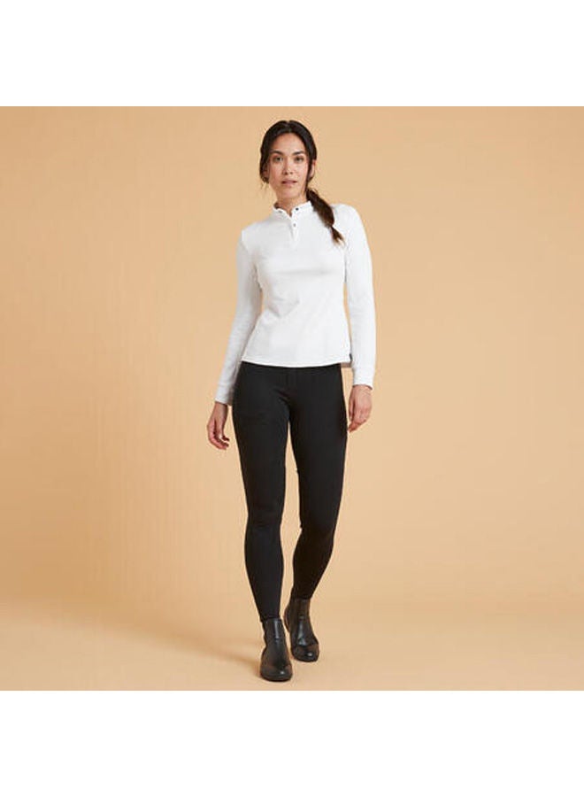 فوجانزا بنطلون للسيدات لركوب الخيل 100 - لون أسود - Image 2