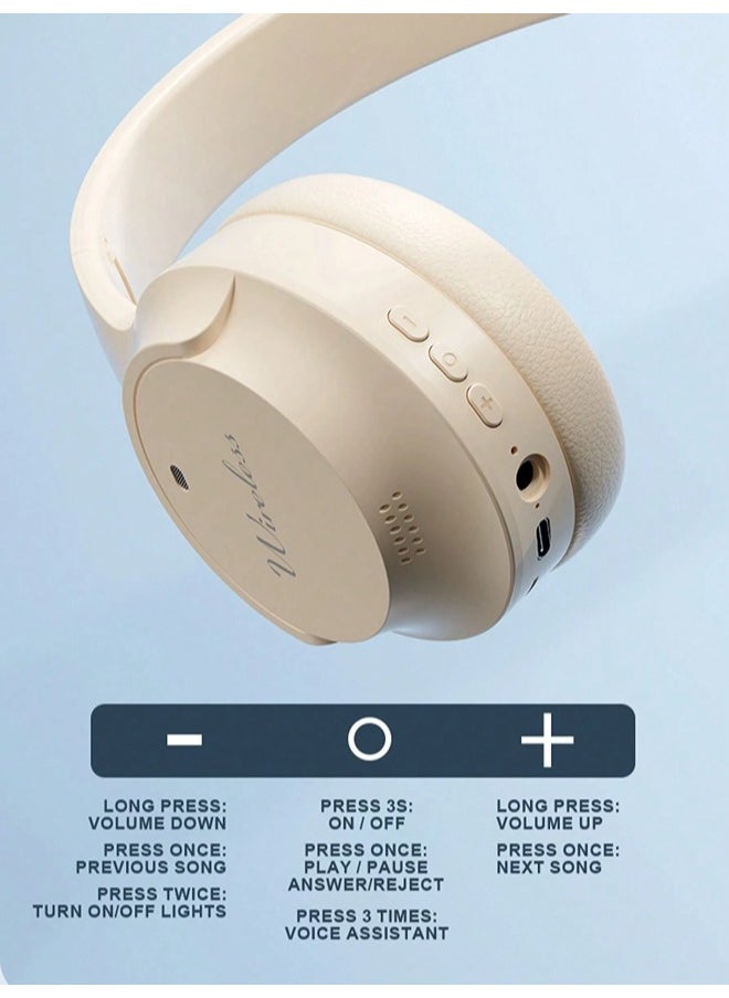 ShebSheb - Wireless On Ear Bluetooth Headphones,Foldable Bluetooth Wireless Headset Over Ear with Noise Cancelling Microphone - Image 1