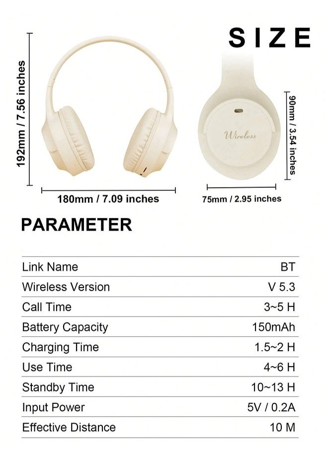 ShebSheb - Wireless On Ear Bluetooth Headphones,Foldable Bluetooth Wireless Headset Over Ear with Noise Cancelling Microphone - Image 1