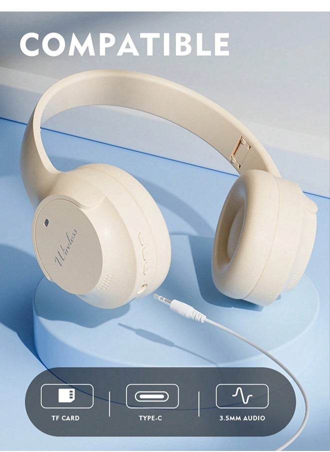 ShebSheb - Wireless On Ear Bluetooth Headphones,Foldable Bluetooth Wireless Headset Over Ear with Noise Cancelling Microphone - Image 1