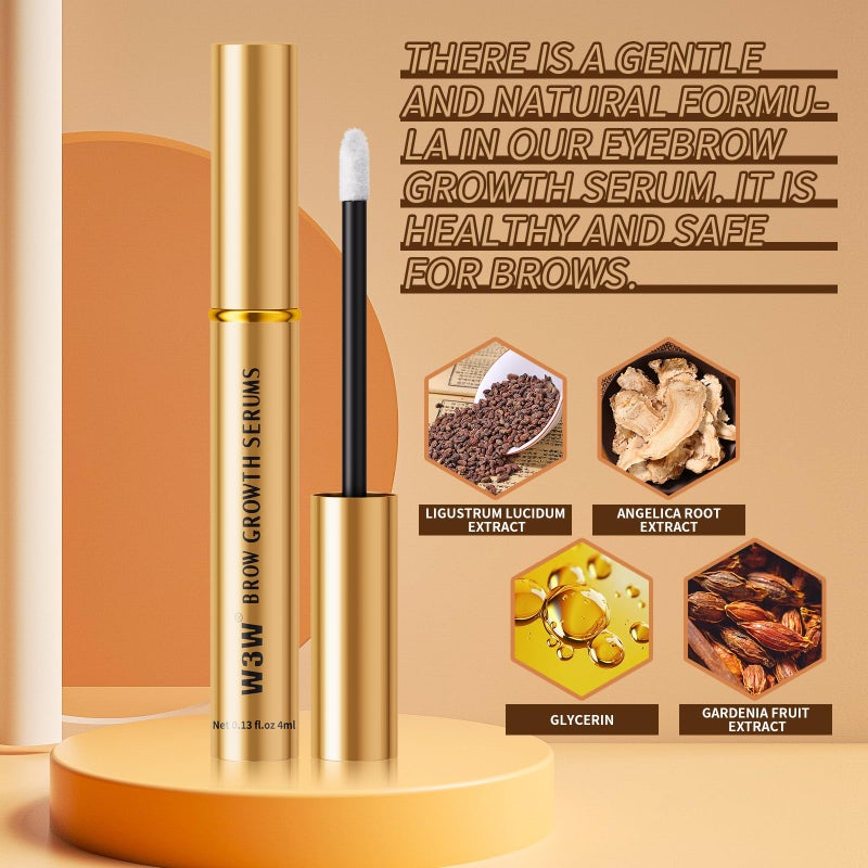 W3W Eyebrow Growth Serum â€“ Clinically Proven Peptide Brow Enhancer for Fuller, Thicker Brows â€“ With Myristoyl Pentapeptide-4 & Botanical Extracts â€“ Prostaglandin-Free, Safe for Sensitive Skin (5ml) - Image 3