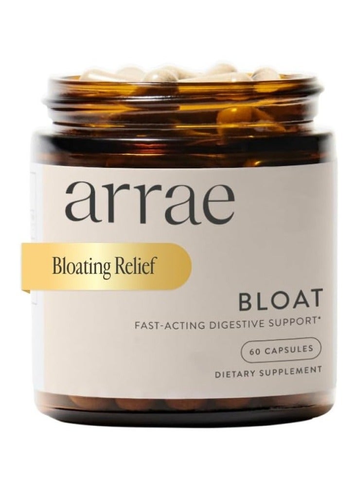 Arrae Bloating Relief Capsules 60 Count | Fast Acting Digestive Enzymes | Gas, Bloat & Indigestion Relief | Gut Health Support | Natural Supplement - Image 1