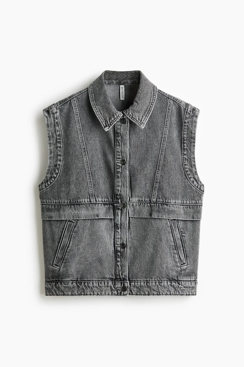 H&M  Oversized denim gilet for Women | Best Price UAE