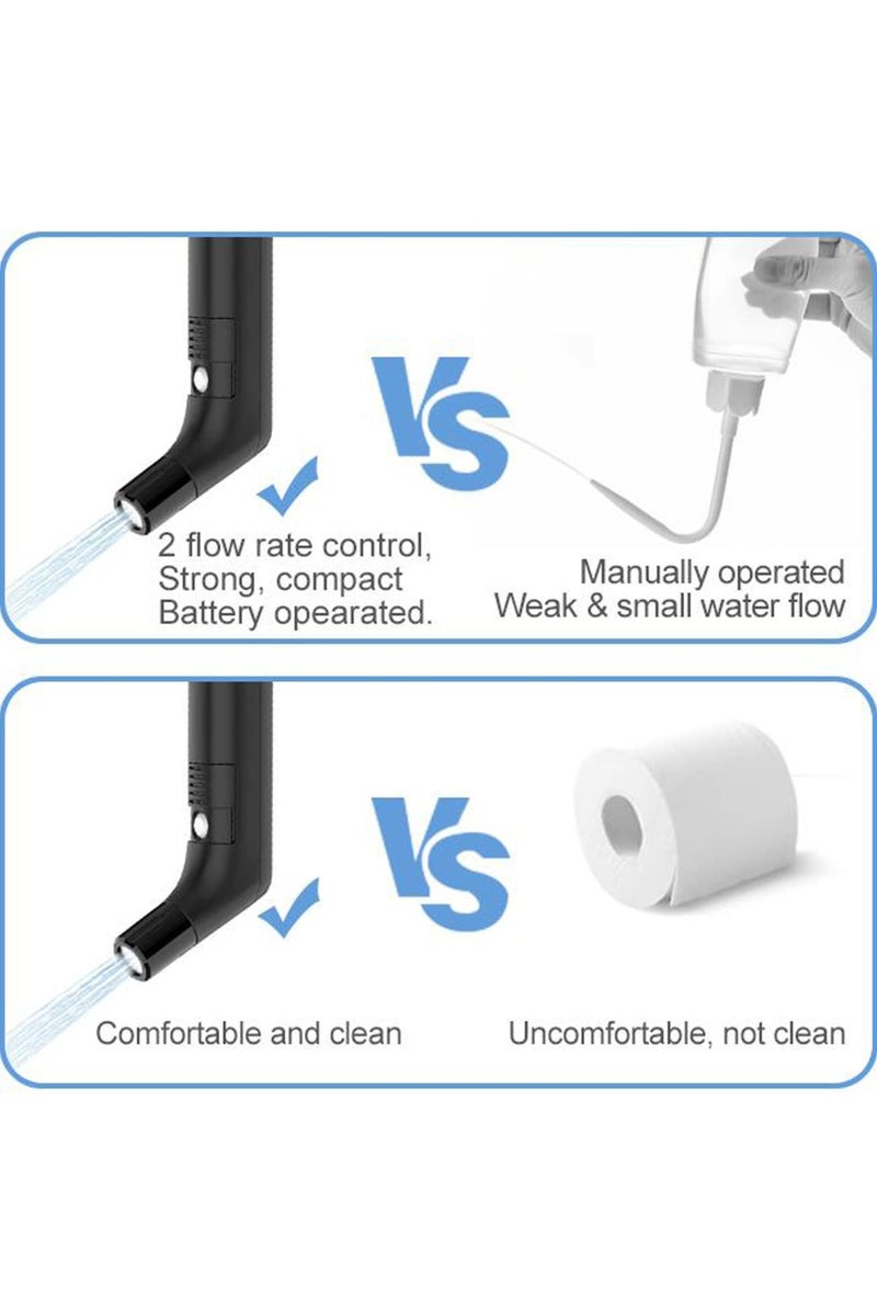 Portable Travel Bidet Electric Rechargeable Handheld Personal Bidet Sprayer for Hygiene Cleaning for Toilet with 2.3 liters Water container (Black) - Image 5