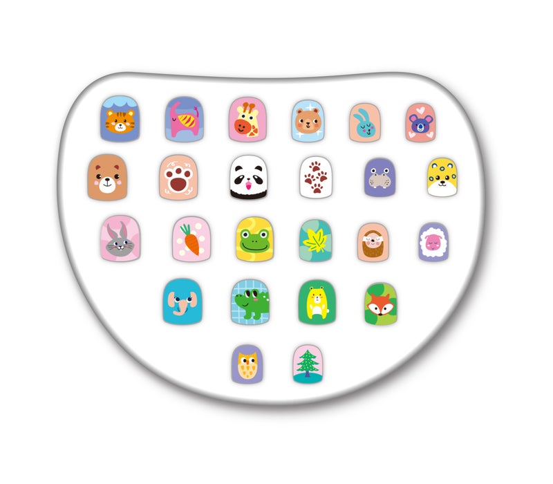 Avenir - Fancy Me Press-On Nails for Kids – Animal Kingdom | 24 Pre-Glued Artificial Nails with Tweezer | Easy Apply & Remove | Fun Nail Art Kit for Girls & Gift Set - Image 3