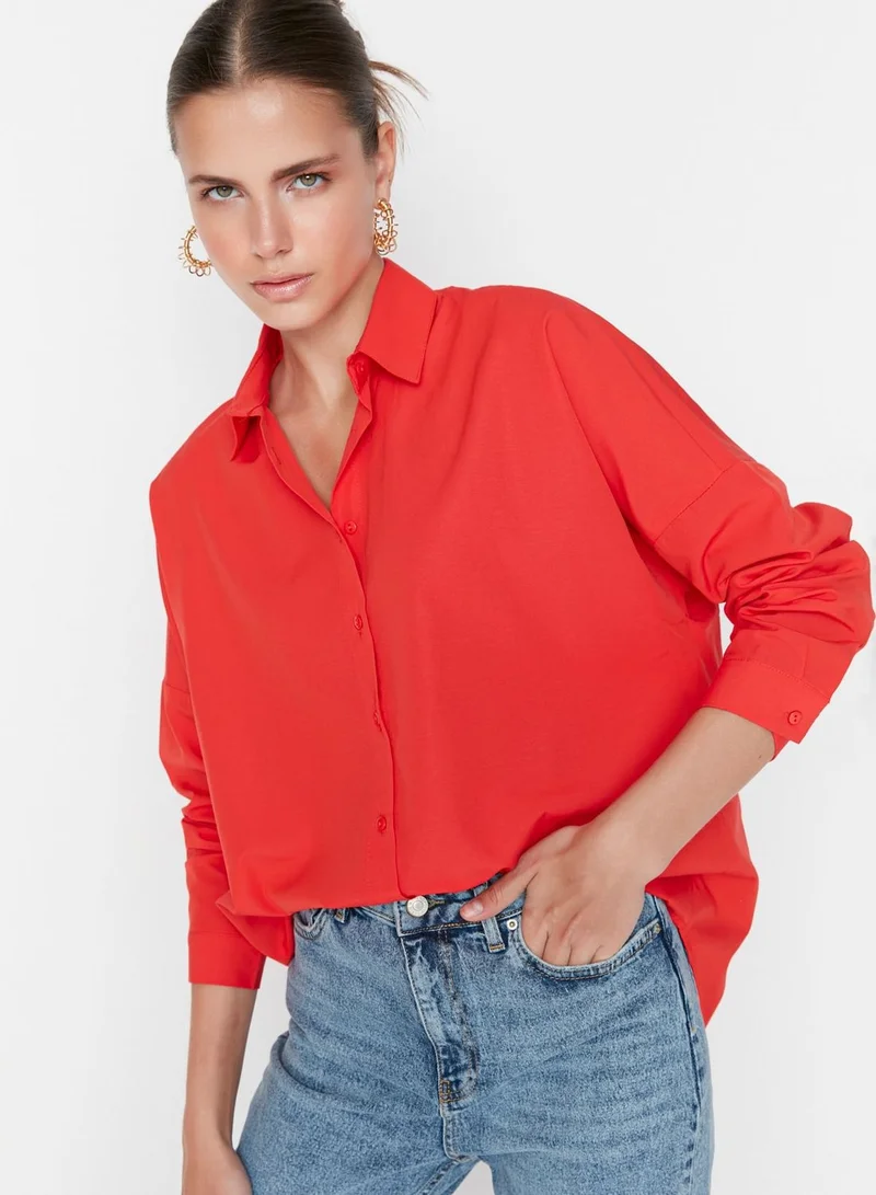trendyol Oversized Button Down Shirt