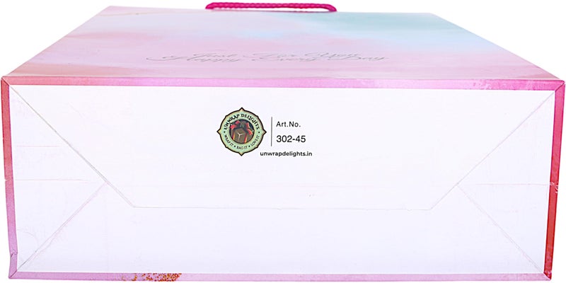 Unwrap Delights Pack of 12pcs (Each 10X14.5X3.75 inches) Stylish Floral Printed Paper Gift Bags - Perfect for Gifting, Return Gifts, and Party Favors (200 GSM). - Image 3