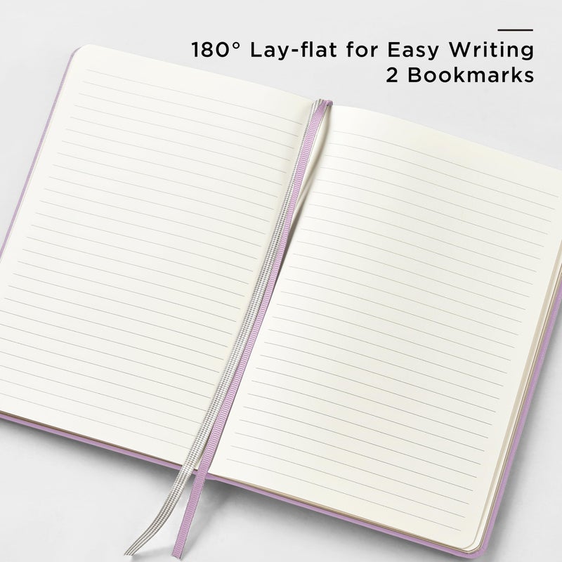 &And Per Se ⩓ Per Se Lined Journal and Pen Set, A5 Leather Hardcover Notebook with Pen & Stationary Set, 160 Pages 100GSM Thick Ruled Paper Journal for Business Work Writing (Purple) - Image 4