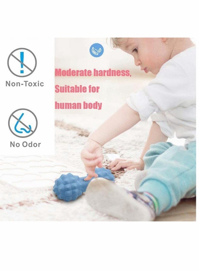 كرة تدليك، كرة تدليك يوجا لكرات لاكروس، مدلك مزدوج للأنسجة العميقة، علاج نقاط الزناد، تحرير اللفافة العضلية، لالتمزقات العضلية، ألم توتر العضلات، زرقاء - Image 3