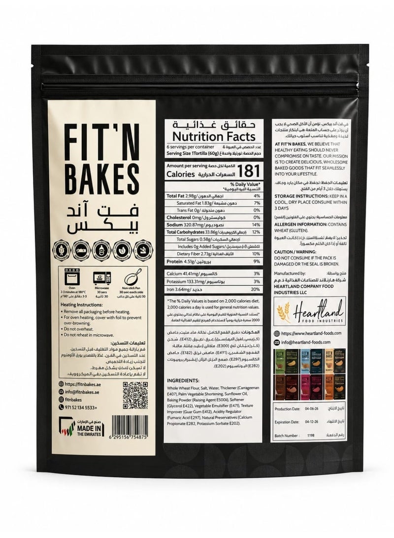 FIT 'N Bakes Classic Tortilla Bread 360g (Classic) - Image 3