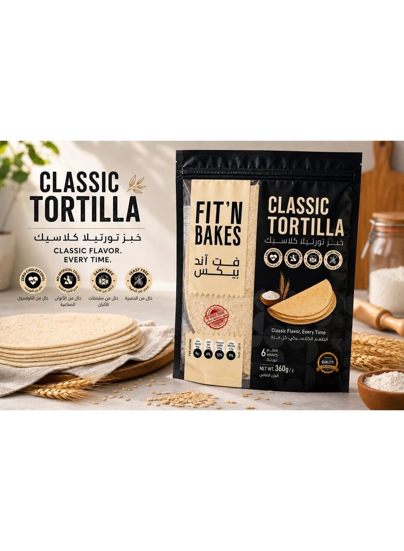 FIT 'N Bakes Classic Tortilla Bread 360g (Classic) - Image 2