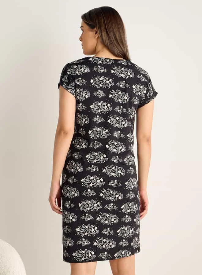 Splash FAV All-Over Print Maternity Night Dress