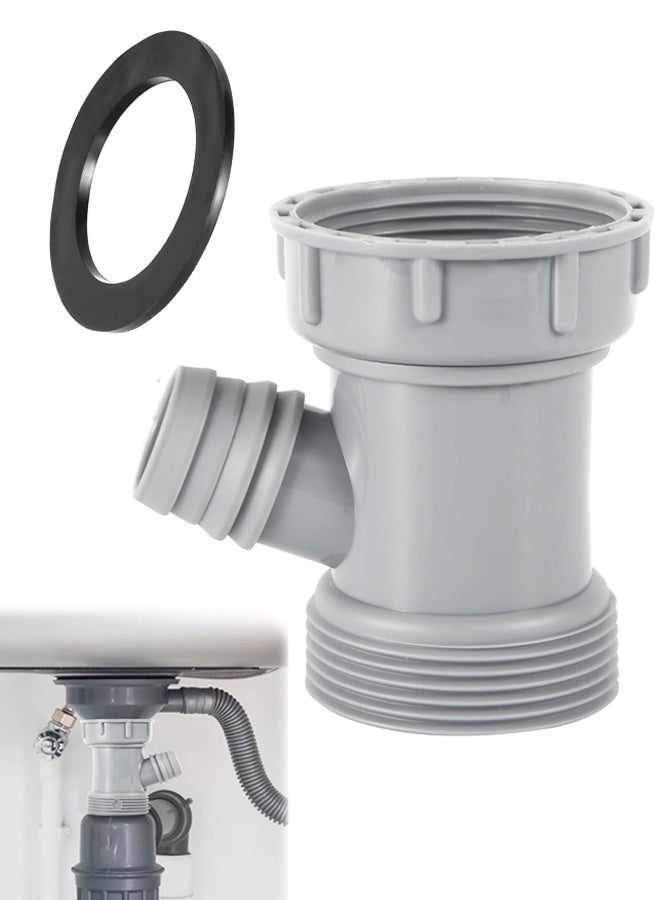 Y-Shaped Kitchen Sink Drain Pipe Adapter, Flexible Hose Connector Replacement - Image 1