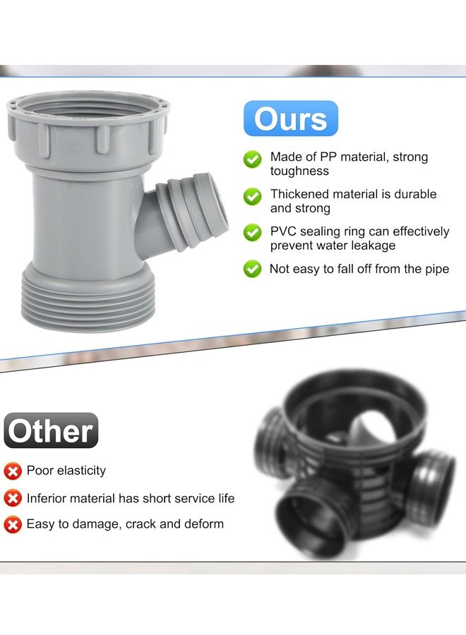 Y-Shaped Kitchen Sink Drain Pipe Adapter, Flexible Hose Connector Replacement - Image 3