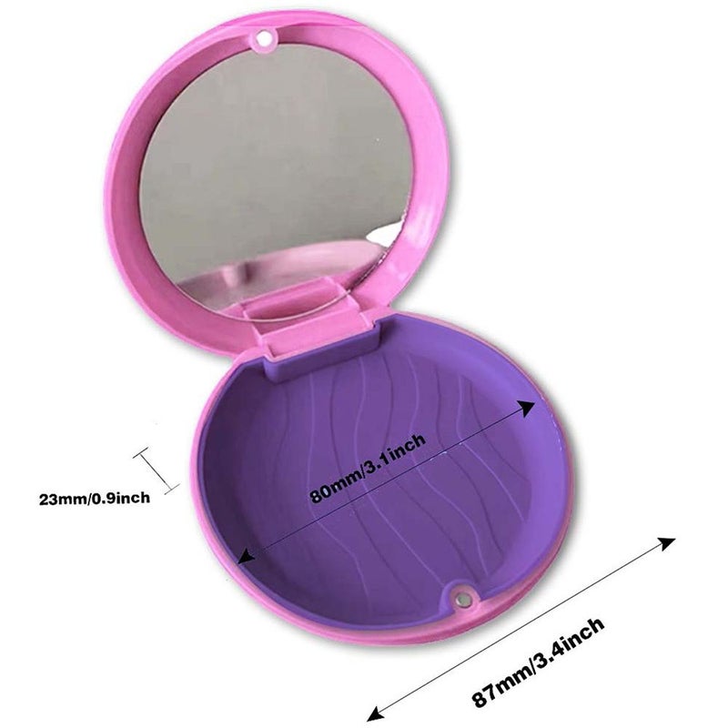 Magnetic Dental Retainer Storage Box Portable Holder Plastic Travel Case With Initial Letter Pattern - Image 2