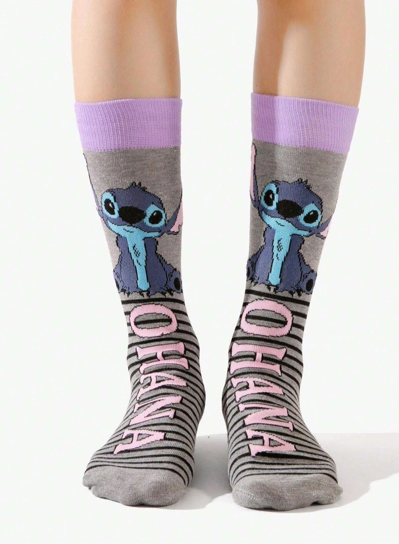 Long Stitch Ohana Themed Socks