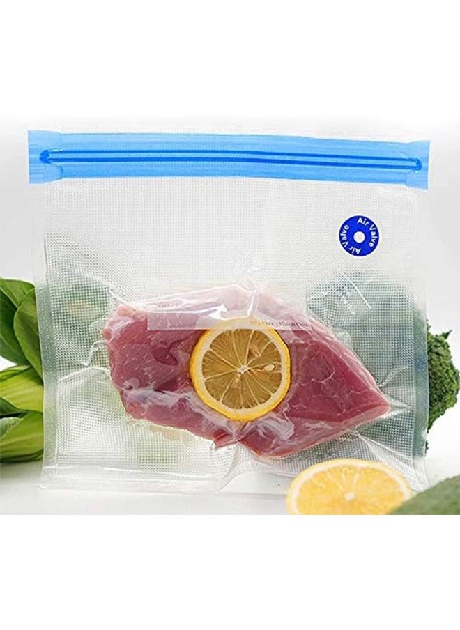 Generic - Food Vacuum Bags,BPA-free Reusable Vacuum-Sealed Bags to Keep Food Fresh,15 Pieces Vacuum Food Bag,2 Sealing Clips for Food Storage - Image 1