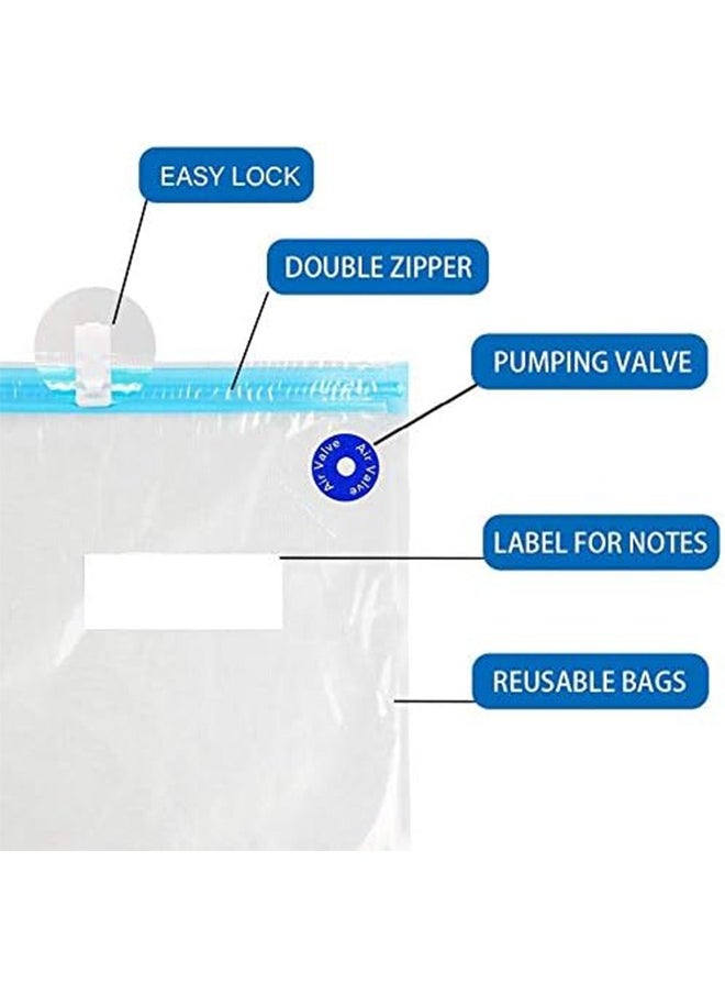Generic - Food Vacuum Bags,BPA-free Reusable Vacuum-Sealed Bags to Keep Food Fresh,15 Pieces Vacuum Food Bag,2 Sealing Clips for Food Storage - Image 1