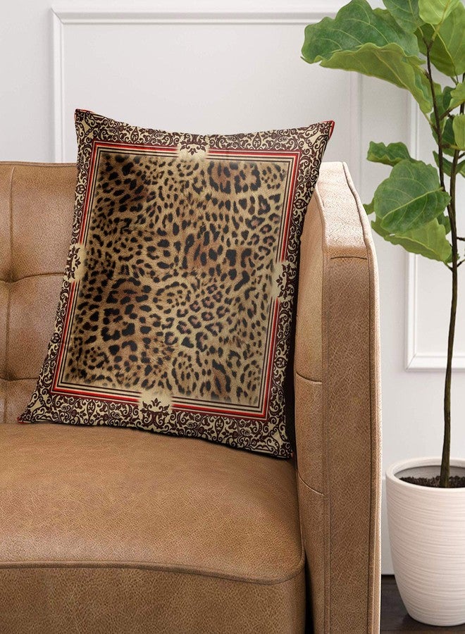 Emvency مجموعة Emvency من 2 غطاء وسادة رمي بنمط ليوبارد الجميل جلد النمر شال طباعة حيوانية غطاء وسادة زخرفي 20"x20"(50cmX50cm) غطاء وسادة للسرير والأريكة - Image 2
