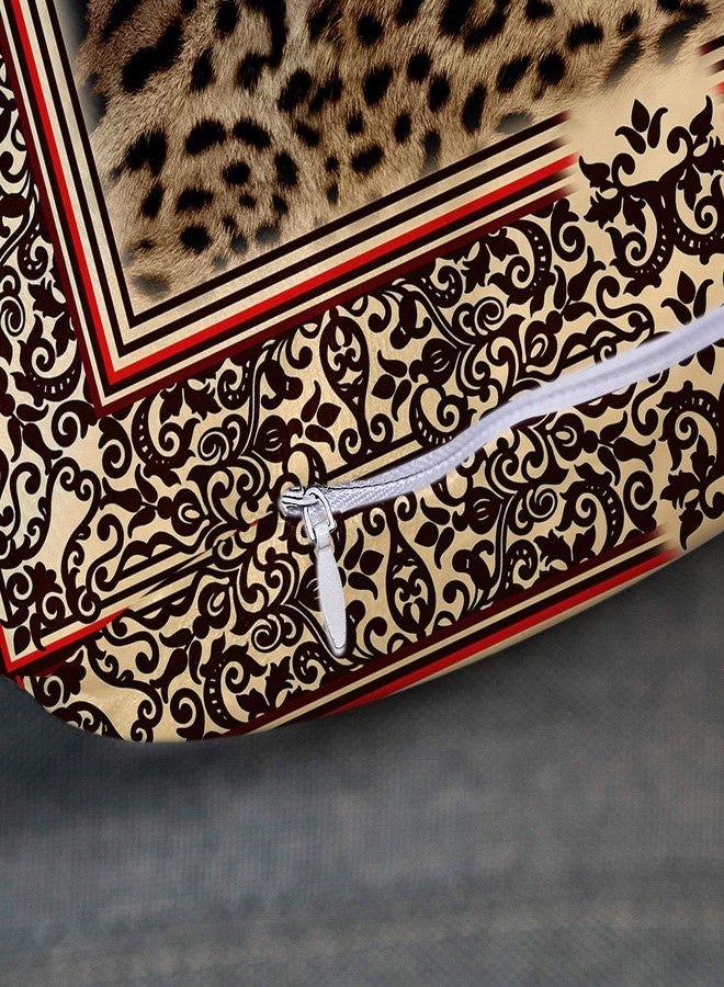 Emvency مجموعة Emvency من 2 غطاء وسادة رمي بنمط ليوبارد الجميل جلد النمر شال طباعة حيوانية غطاء وسادة زخرفي 20"x20"(50cmX50cm) غطاء وسادة للسرير والأريكة - Image 4