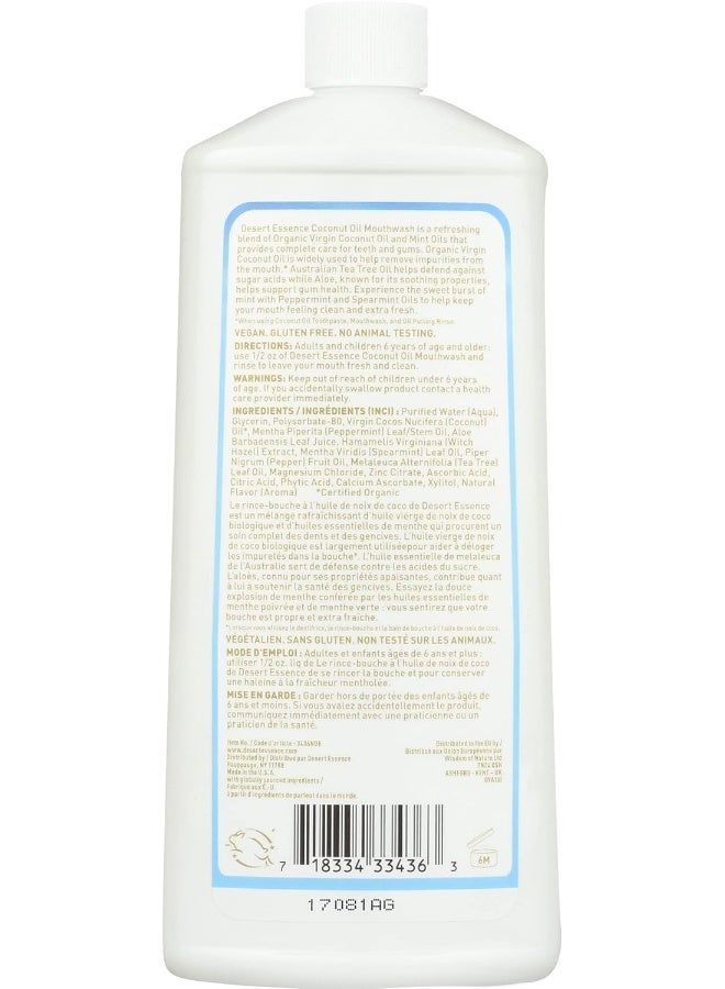 Desert Essence Coconut Oil Mouthwash Alcohol SugarFree Coconut Oil Tea Tree Oil Mouthwash for Adults Kids 6 Promotes Gum Health Fresh Breath Soothing - Image 3