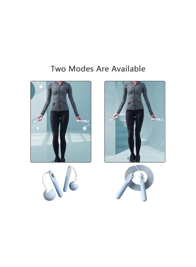 PROMASS Jump Rope, Jump Rope With Counter, Cordless Jump Rope, Fitness Jump Ropes, Weighted Jump Rope, Ropeless Jump Rope With Large Cordless Ball, Skipping Rope For Men Women, Fitness Exercise (Blue) - Image 5