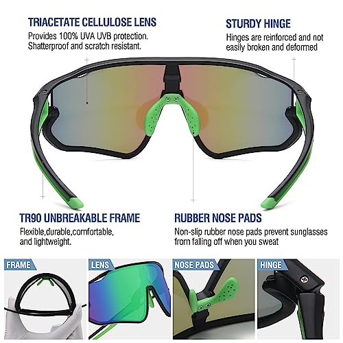 DUCO Kids Sunglasses Youth Baseball Sun Glasses Lightweight TR90 Frame UV400 Sports Cycling Shades for Boys Girls DK268 - Image 5