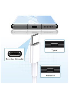 ماركة غير محددة 2 حزمة كابل USB C 1.8 متر، 66 واط توصيل الطاقة PD كابل شحن سريع USB C إلى USB C لهاتف iPhone 15 Pro/15 Pro Max/15/15 Plus، iPad mini 6، MacBook Pro/Air، iPad Pro، Samsung S23+، Huawei P60، الخ الأبيض  - Image 3