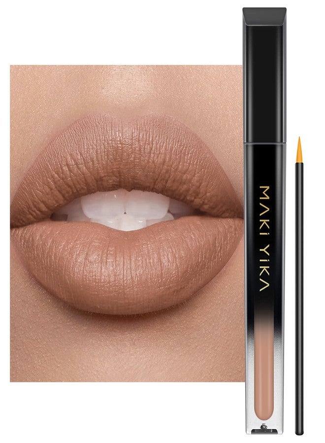 MAKI YIKA Nude Lipstick for Women Color Stay Long Lasting Lipsticks, No Smudge Matte Liquid Lipstick Transferproof Cruelty-Free Lip Color, Latte Nude - Image 1