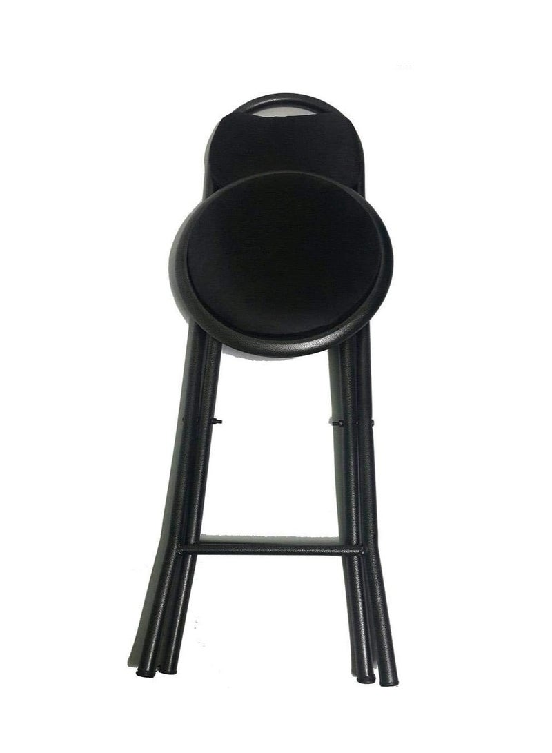 Chaise pliante pour voyages et prières, métal, noir