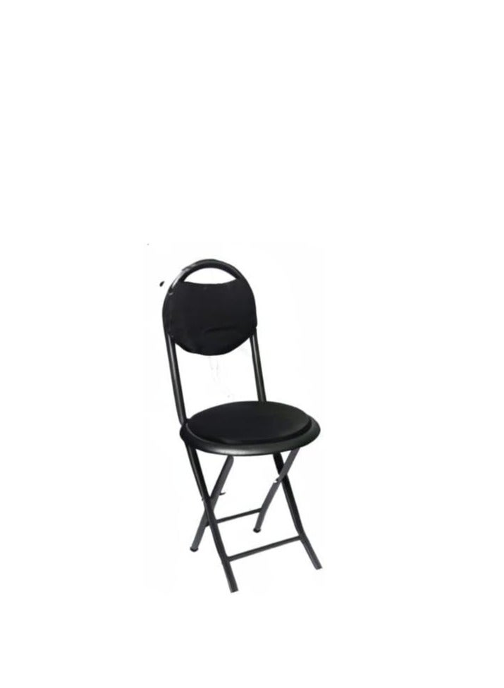Chaise pliante pour voyages et prières, métal, noir