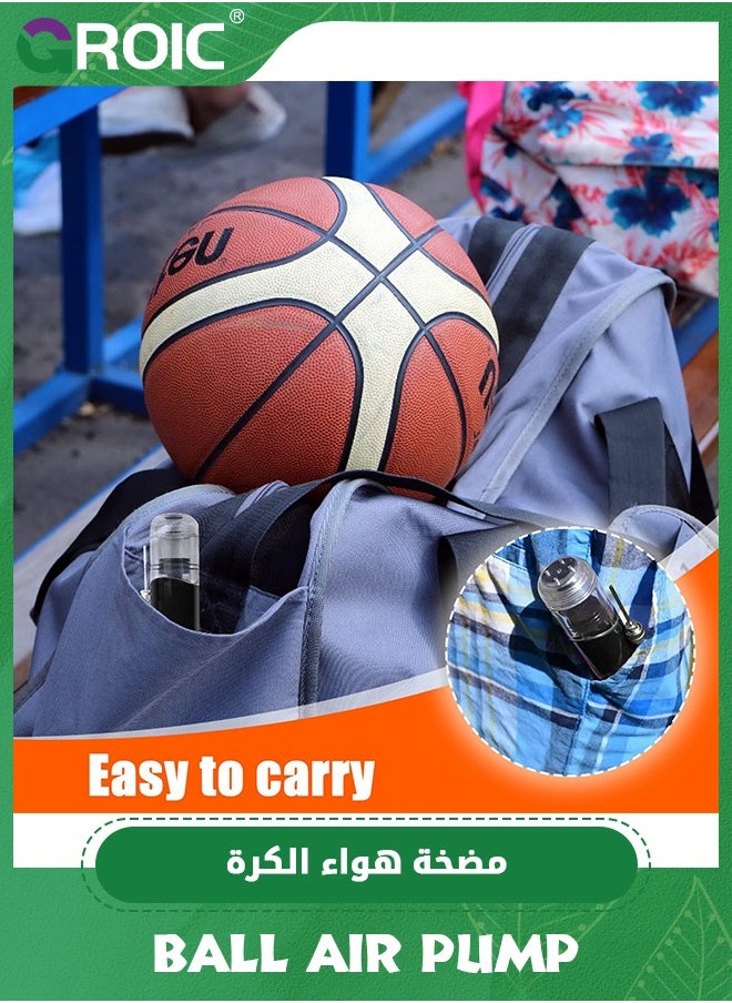 GROIC Portable Bicycle and Soccer air Pumps, Handheld Basketball Pumps with Needles, Beach Sports Ball Pumps, Inflatable Equipment with 2 Nozzles and 10 Needles Sports Ball air Pump  - Image 4