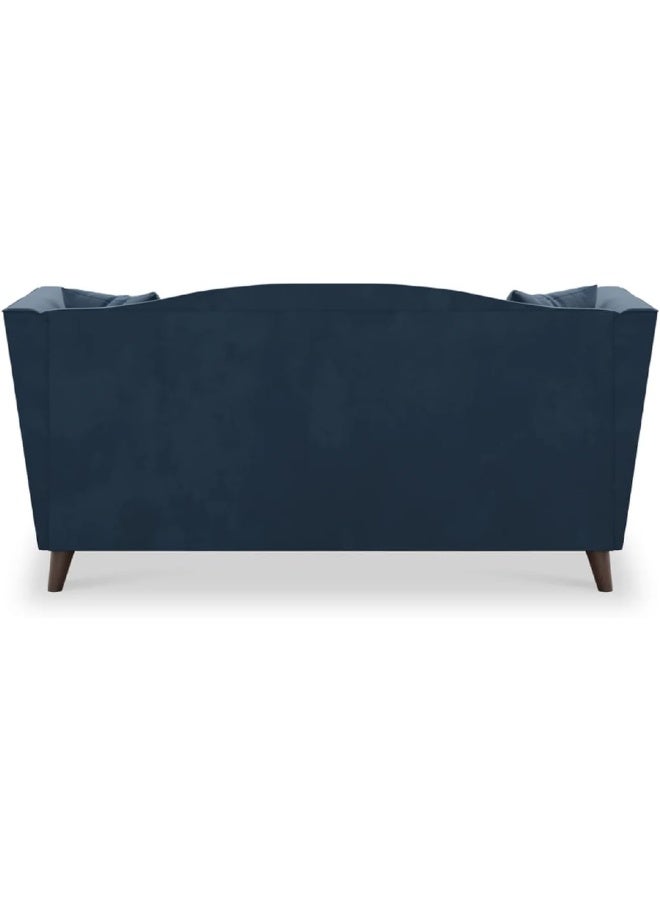 Zayn comforts Luxury Velvet Sofa - Modern Classic Design (Blue, 2-Seater) - Image 4