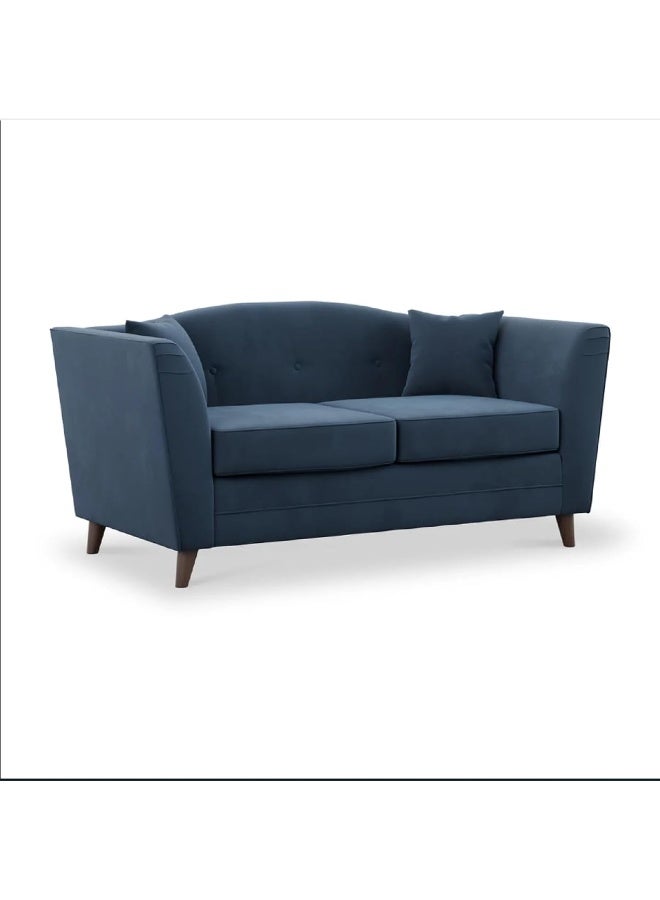 Zayn comforts Luxury Velvet Sofa - Modern Classic Design (Blue, 2-Seater) - Image 3