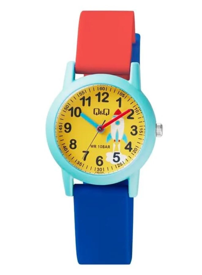 Q&Q Kids Unisex Analog Quartz Watch VS49J009Y with Red and Blue Strap - Image 1