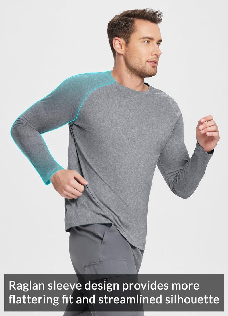 Baleaf Men's Sun Protection Shirts UV SPF UPF 50+ Long Sleeve Rash Guard Fishing Running Quick Dry Lightweight - Image 2