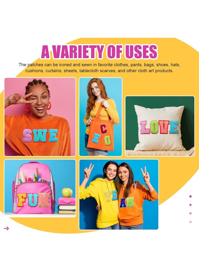 LAMAY 26PCS Colorful Letter Iron-On Patches, Cute Embroidered Appliques, 2.8 Inch, Can Be Used for DIY Decoration of Jeans, Jackets, Clothes, Backpacks and Hats (Towel Embroidery) - Image 5