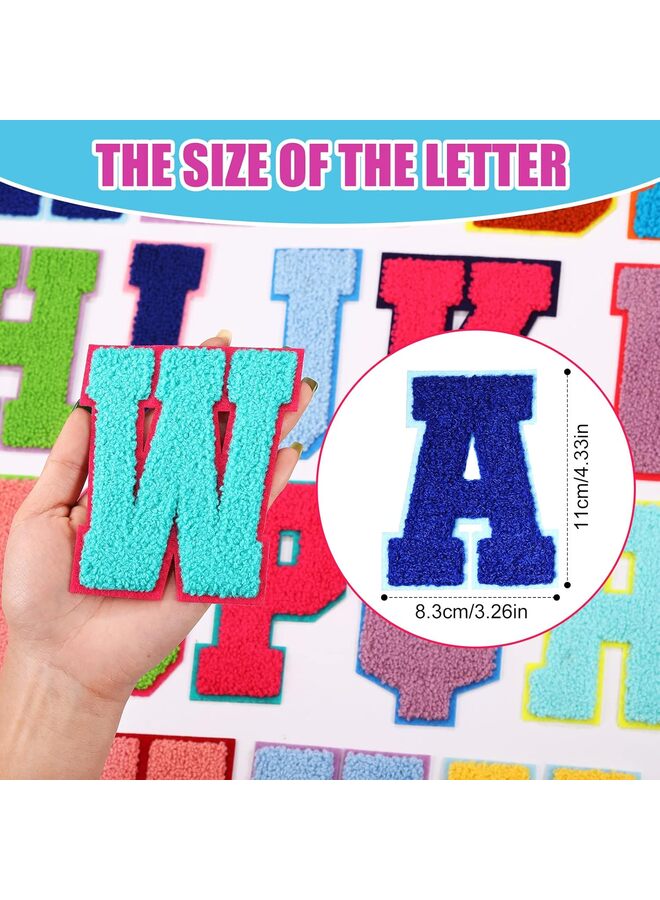 LAMAY 26PCS Colorful Letter Iron-On Patches, Cute Embroidered Appliques, 2.8 Inch, Can Be Used for DIY Decoration of Jeans, Jackets, Clothes, Backpacks and Hats (Towel Embroidery) - Image 3