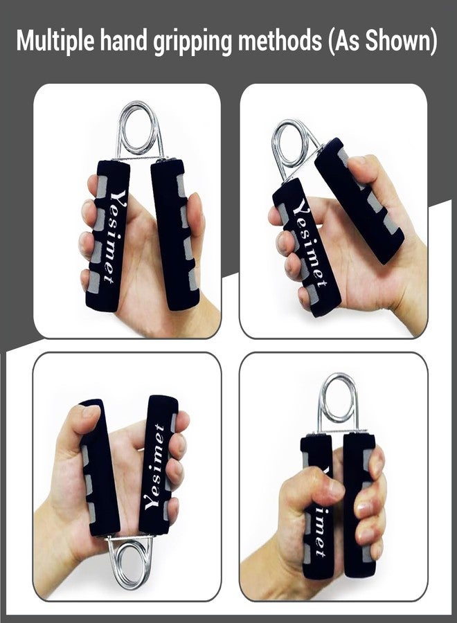 Yesimet 2 Pack Hand Grip Strengthener Set, Finger Gripper, Grip Strength Trainer,hand exerciser - Soft Foam Hand Exerciser for Quickly Increasing Wrist Forearm and Hand Grips (Black) - Image 4