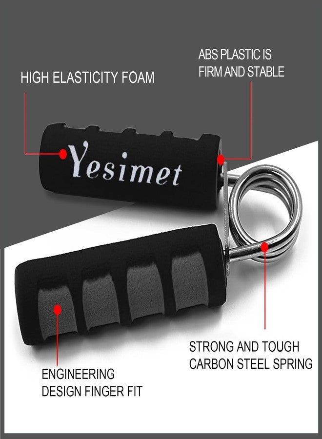 Yesimet 2 Pack Hand Grip Strengthener Set, Finger Gripper, Grip Strength Trainer,hand exerciser - Soft Foam Hand Exerciser for Quickly Increasing Wrist Forearm and Hand Grips (Black) - Image 3