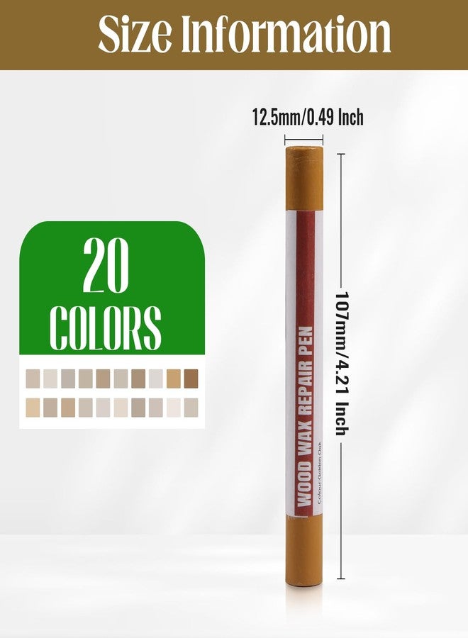 Uxney Wood Filler Sticks,20 Colors Wood Repair Wax Crayons,Wood Furniture Markers Touch up for Repairing Scratches, Dings, Cracks and Holes in Wood Floors, Cabinets, Cut Panels(Common Series) - Image 2