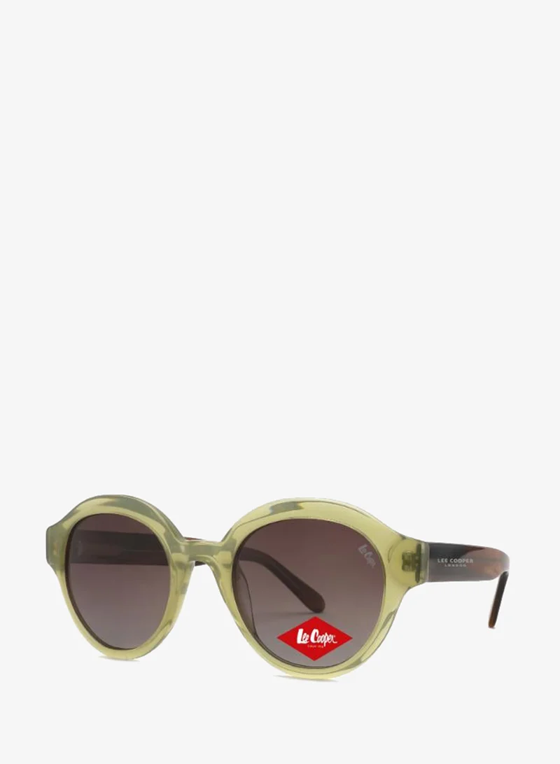 Lee Cooper 1.1 Tac Polarized Sunglasses Olive +Brown Frame Brown Mirror Lens 48mm  - LCM10768C1